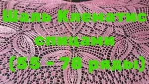 Шаль Клематис спицами  55 по 78 ряды