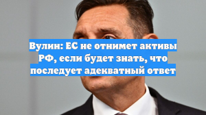 Вулин: ЕС не отнимет активы РФ, если будет знать, что последует адекватный ответ