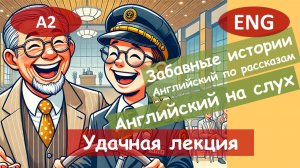 Удачная лекци. Смешной рассказ на английском для начинающих (А2) | Английский на слух