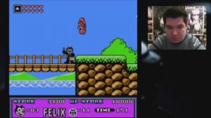 Стрим с вебкой проходим Кота Феликса на Денди