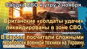 Сводка СВО к утру 2 ноября. Огородный произвол ВСУ