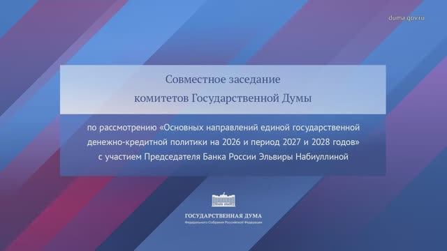 Госдума Набиуллина, Комитеты по финансовому рынку, по бюджету и налогам, по экономической политике