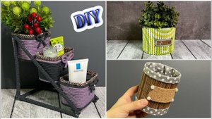 3 УДИВИТЕЛЬНЫЕ ИДЕИ💥Я В ВОСТОРГЕ ОТ РЕЗУЛЬТАТА!💠КОРЗИНА ОРГАНАЙЗЕР СВОИМИ РУКАМИ.DIY Gallery Art