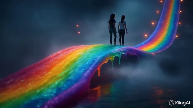 Слайм в виде радуги