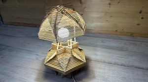 Лампа из палочек.