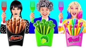 Кулинарный Челлендж: Уэнсдей Против Бабушки | Смешные Ситуации и Неудачи от TeamTeen Challenge