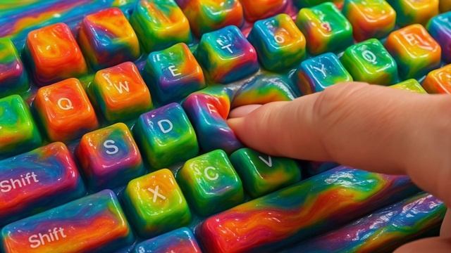 Какая красивая клавиатура в виде СЛАЙМА