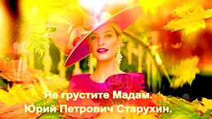 Не грустите Мадам. Посвящается Женщинам. Юрий Петрович Старухин.