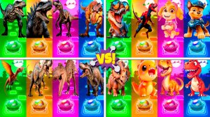 Динозавры МЕГАМИКС 205-208 уровни - Мультики про Динозавров | МУЛЬТФИЛЬМЫ ДИНОЗАВРЫ в Tiles Hop