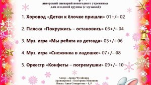 Арина Чугайкина Новогодние будильнички новогодний сценарий для младшей группы