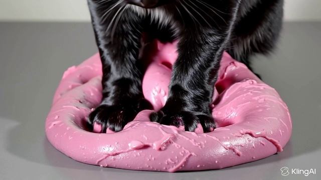 КОТИК месит розовый СЛАЙМ