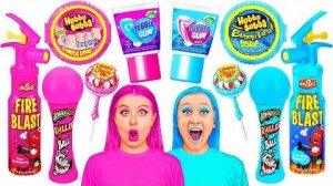 Розовая Еда vs Голубая Еда Челлендж _ Съедобная Битва от TeamTeen Challenge