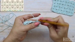 Узор крючком для любого изделия «Ракушки на ножке»