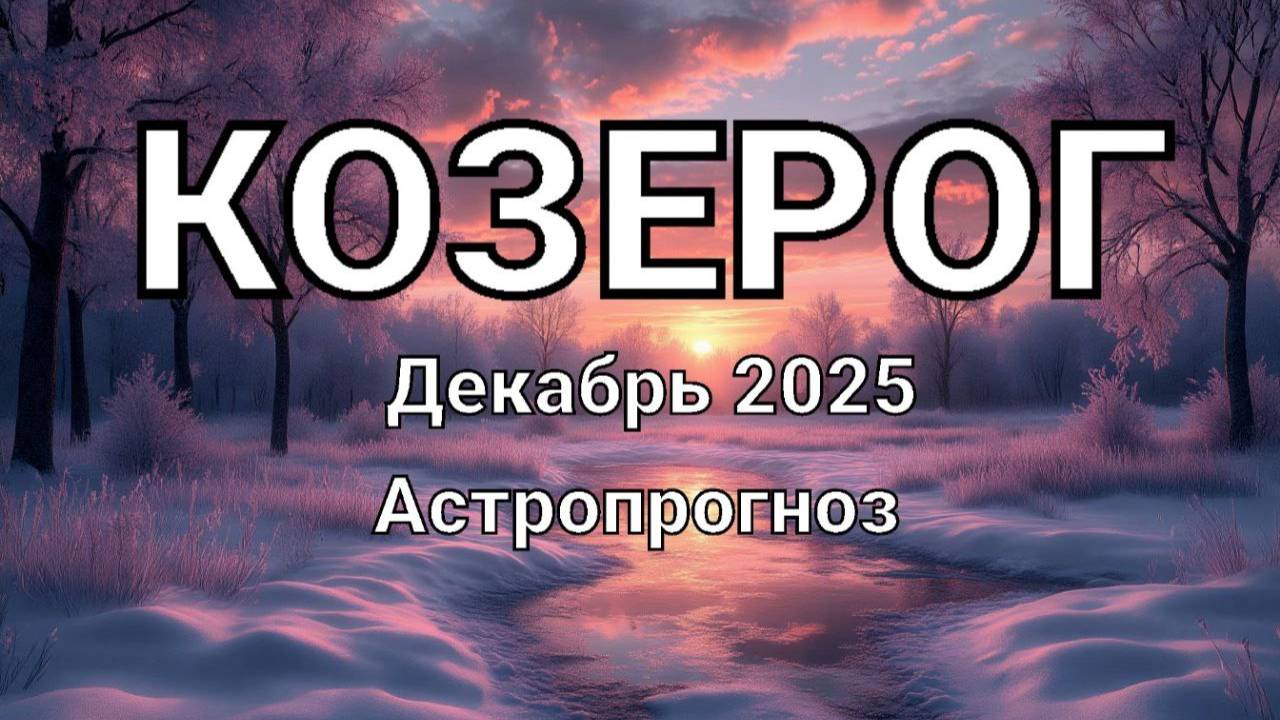 КОЗЕРОГ. Декабрь 2025 год. Астропрогноз смотреть онлайн