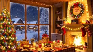 Relaxing Christmas Instrumental Music with Fireplace Best Christmas Background Music Cozy Ambience