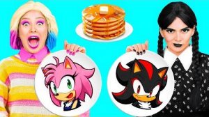 Творческий Челлендж с Блинчиками с Уэнсдей Аддамс | Смешные Cитуации от TeamTeen Challenge