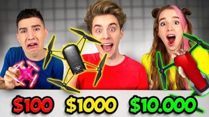 КВАДРОКОПТЕР за 10$ vs 100$ vs 1000$ Челлендж !