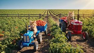 Котики - фермеры