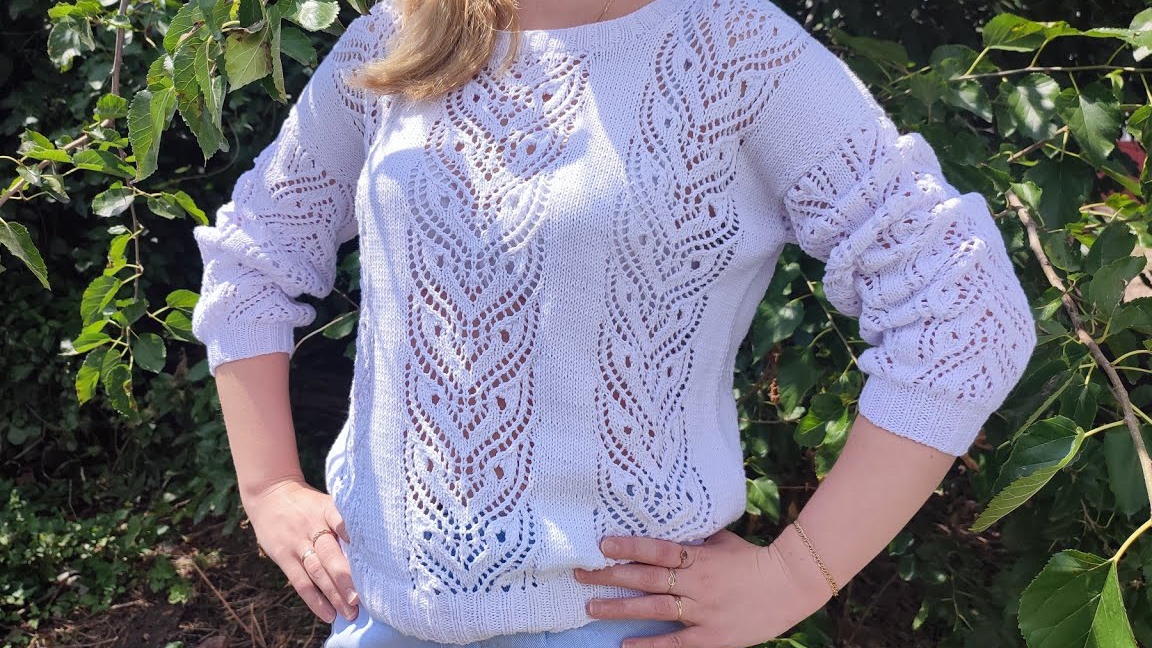 МК. Шикарный джемпер спицами! 1-часть