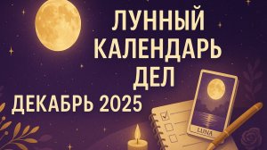 🌕 Лунный Календарь Дел на Декабрь 2025 года ✨ Благоприятные Дни, Советы и Энергия Месяца