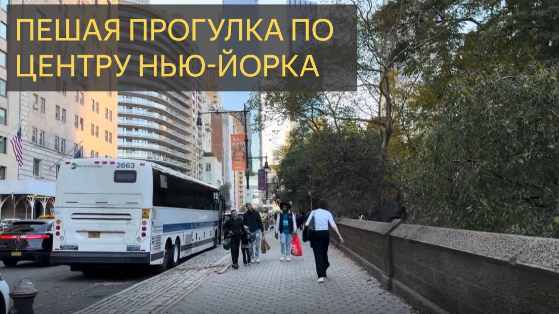 Пешая прогулка по центру Нью-Йорка