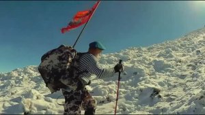 Февральская гора Бештау. Зимние условия .Высота большой Тау 1400 метров.