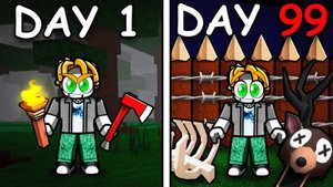 Каждая ночь СЛОЖНЕЕ в игре 99 ночей в лесу в РОБЛОКС!