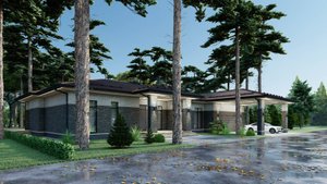 Проект дома в стиле Райта