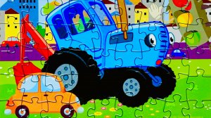 Синий трактор пазл 🧩 Ютюбик kids | мультики с игрушками | Видео для детей и малышей ❤️