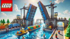Сможет ли этот подъемный мост LEGO подняться вовремя, прежде чем лодка столкнется с ним