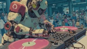 Robot DJ in Synthwave Dimension – Retro Futuristic Beats ｜ 80s Aesthetic Rave!