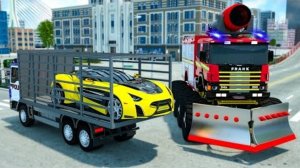 Горячая погоня 🚒 🚔 🚑 АВТОМОБИЛИ и МОТОЦИКЛЫ с ГРУЗОВИКОМ-МОНСТРОМ и полицейской машиной!