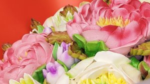 Букет пионов из зефира