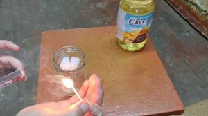 Свеча из растительного масла. Лайфхак - выживание