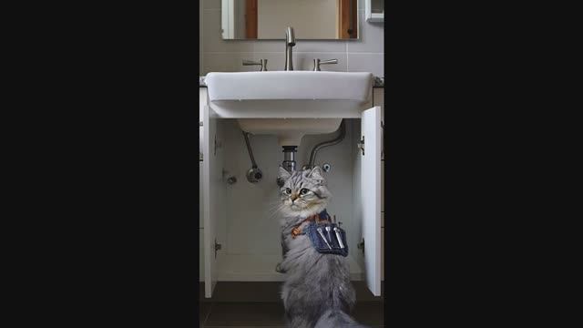 котик Кеша сантехник