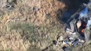 🇷🇺🇺🇦 Кадры объективного контроля уничтожения украинского БТР !!!