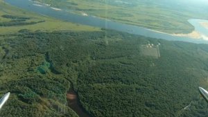 Заход и посадка в Нижнем Новгороде из штурманской кабины  Ту134.