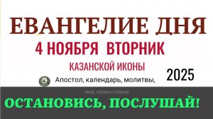 4 ноября вторник Евангелие дня 2025 с толкованием #евангелие