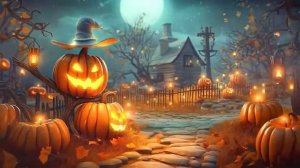 Spooky Village Autumn Halloween Ambience With Spooky Sounds and Soft Crickets Scary Halloween Music