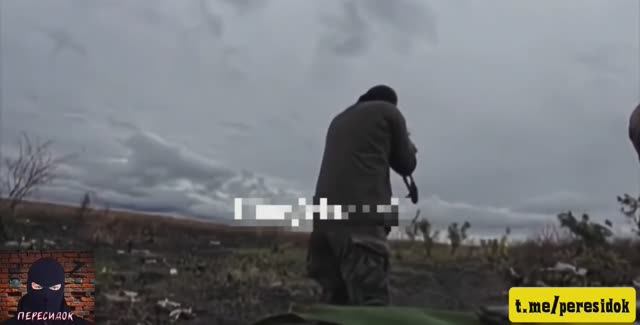 Попытка сбить дрон с видом от первого лица