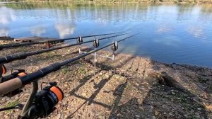 Осенний Flat-Feeder рыбалка на карпа