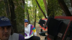 Съёмки сцены жевачки