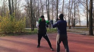 Кельчин Александр, тренировка по боксу на лапах. #boxing #2025#sports #ноябрь #recommendations