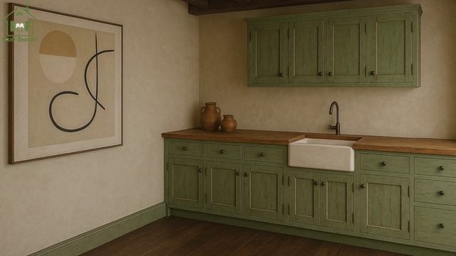 Интерьер и декор кухни в деревенском стиле в коричневых тонах  (2)