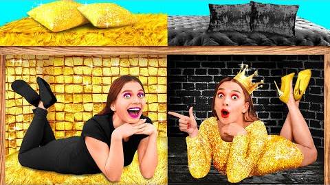 Секретный Домик Под Кроватью | Богатая vs Бедная Смешные Моменты от TeamTeen Challenge смотреть онлайн