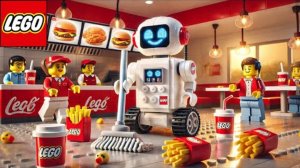 Сможет ли робот-уборщик LEGO справиться с беспорядком в KFC