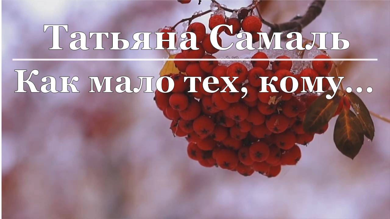 Татьяна Самаль - Как мало тех, кому доверить можно душу смотреть онлайн