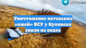Уничтожение натовских «ежей» ВСУ у Купянска сняли на видео