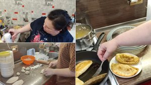 Раннее утро. Суп на выходные. Израсходовали остатки фарша и теста.Вкусные чебуреки. Утро другого дня