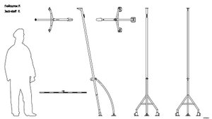 Гюйсшток F. Чертёж. Jack-staff F. Drawings.